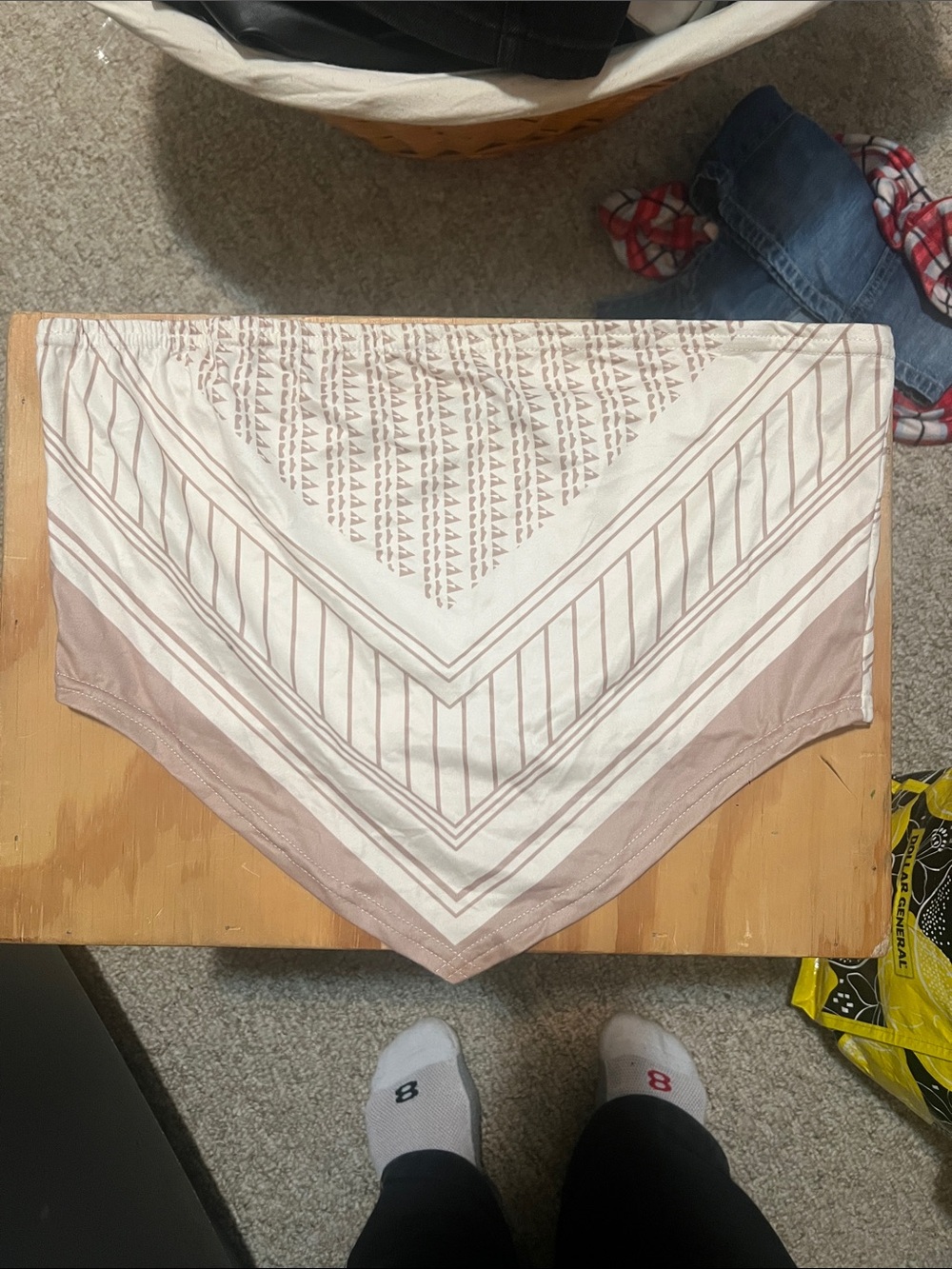 SHEIN Pink and White Bandana Crop Top